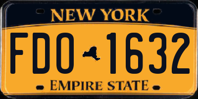 NY license plate FDO1632