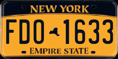 NY license plate FDO1633