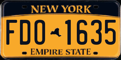 NY license plate FDO1635