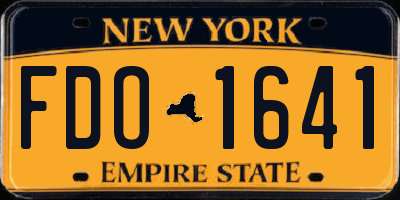 NY license plate FDO1641