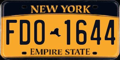 NY license plate FDO1644
