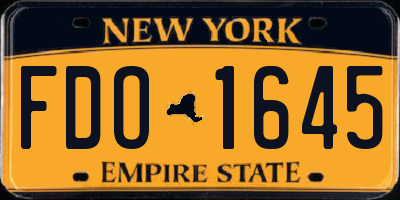 NY license plate FDO1645