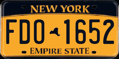 NY license plate FDO1652