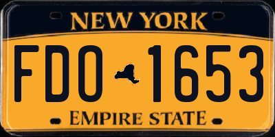 NY license plate FDO1653
