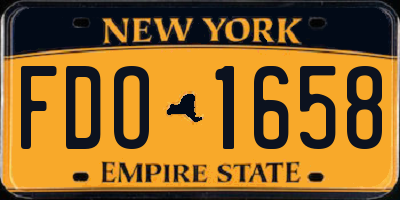 NY license plate FDO1658