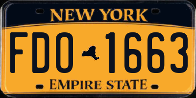 NY license plate FDO1663