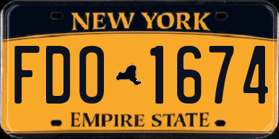 NY license plate FDO1674