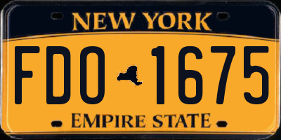 NY license plate FDO1675