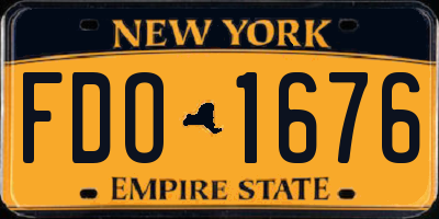 NY license plate FDO1676