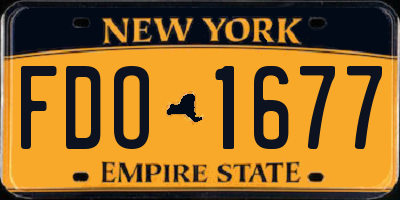 NY license plate FDO1677