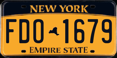 NY license plate FDO1679