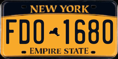 NY license plate FDO1680
