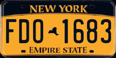 NY license plate FDO1683