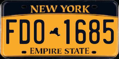 NY license plate FDO1685