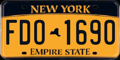 NY license plate FDO1690