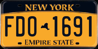 NY license plate FDO1691