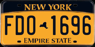 NY license plate FDO1696