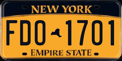 NY license plate FDO1701