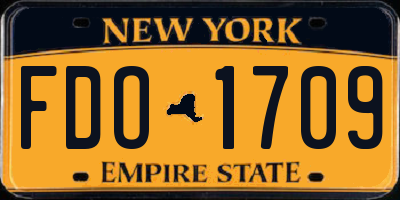 NY license plate FDO1709