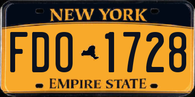NY license plate FDO1728