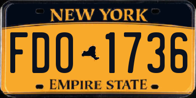 NY license plate FDO1736