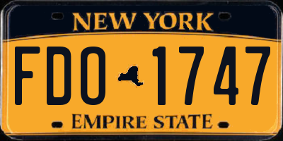 NY license plate FDO1747