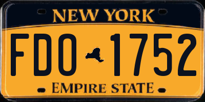 NY license plate FDO1752