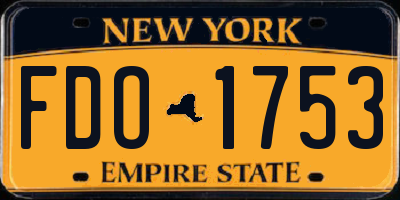 NY license plate FDO1753