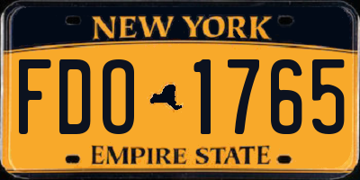 NY license plate FDO1765
