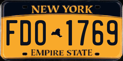 NY license plate FDO1769