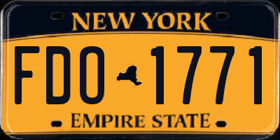 NY license plate FDO1771