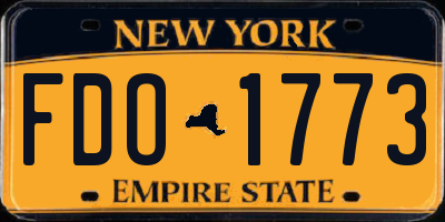 NY license plate FDO1773