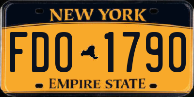 NY license plate FDO1790