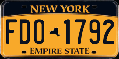 NY license plate FDO1792