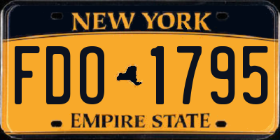 NY license plate FDO1795