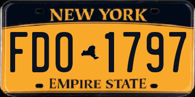 NY license plate FDO1797