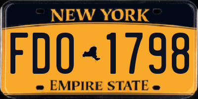 NY license plate FDO1798