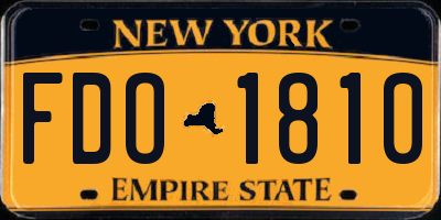 NY license plate FDO1810
