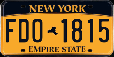 NY license plate FDO1815