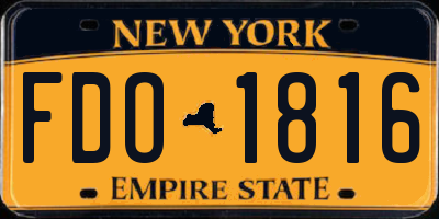 NY license plate FDO1816