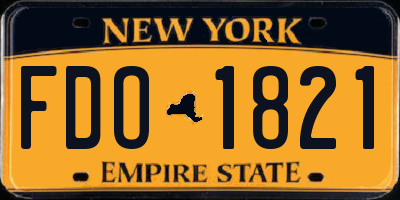 NY license plate FDO1821