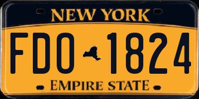 NY license plate FDO1824