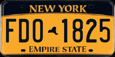 NY license plate FDO1825