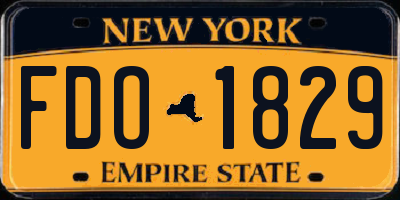 NY license plate FDO1829
