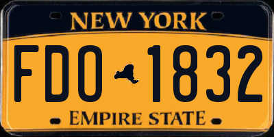 NY license plate FDO1832
