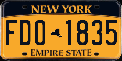 NY license plate FDO1835