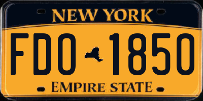 NY license plate FDO1850