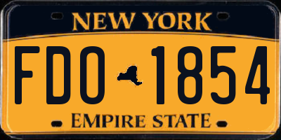 NY license plate FDO1854