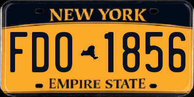 NY license plate FDO1856