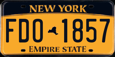 NY license plate FDO1857